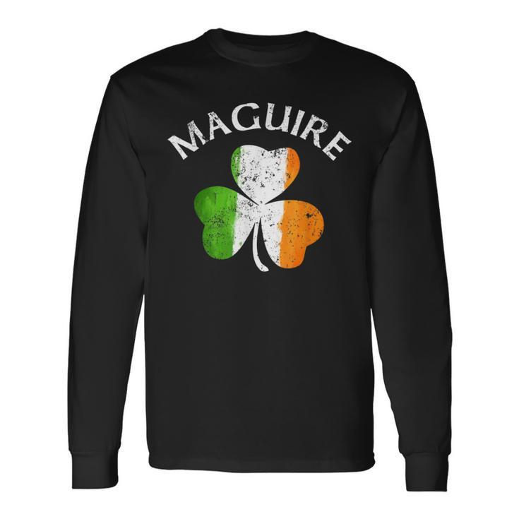 Maguire Irish Family Name Long Sleeve T-Shirt