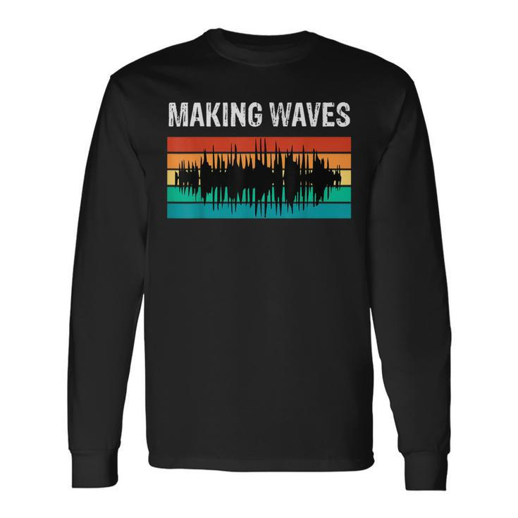 Making Sound Waves Beats Beat Makers Music Producer Long Sleeve T-Shirt
