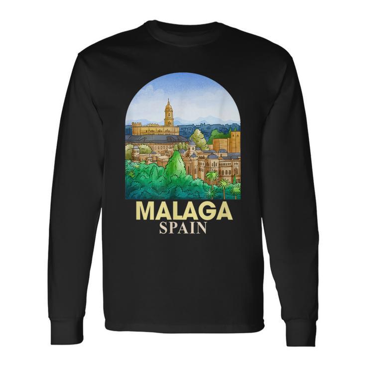 Malaga Spain Travel Catedral De Malaga Traveling Spain Trip Long Sleeve T-Shirt