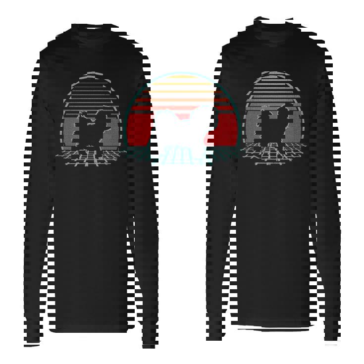 Maltese Retro Vintage Dog Lover 80S Style Long Sleeve T-Shirt