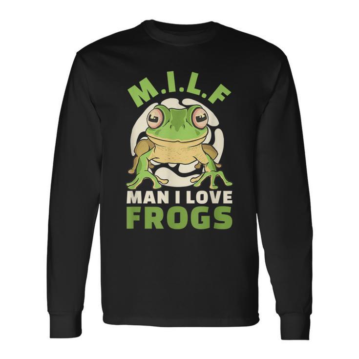 Man Ich Liebe Frogs MILF Frog Langarmshirts Geschenkideen