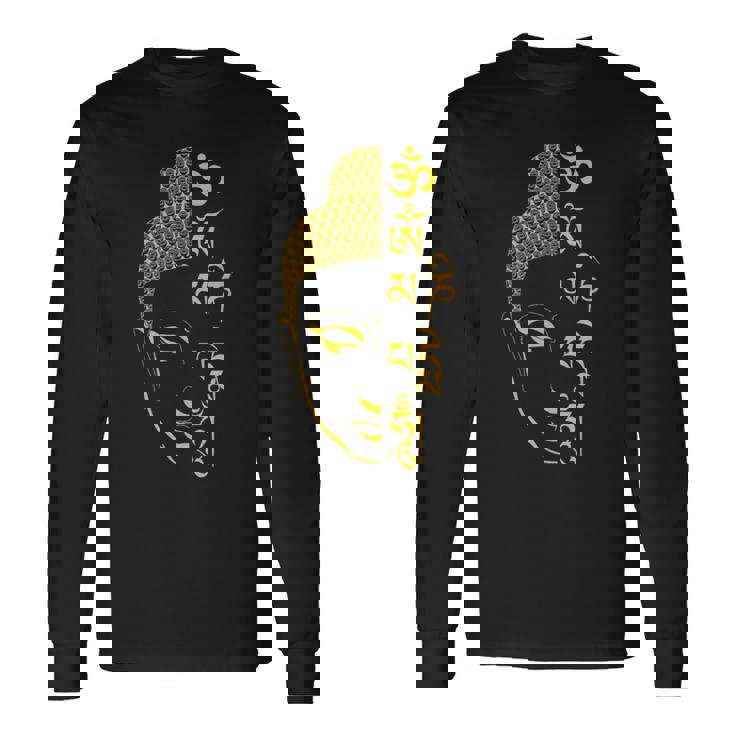 Mantra Bouddha Om Mani Padme Hum T-shirt à manches longues