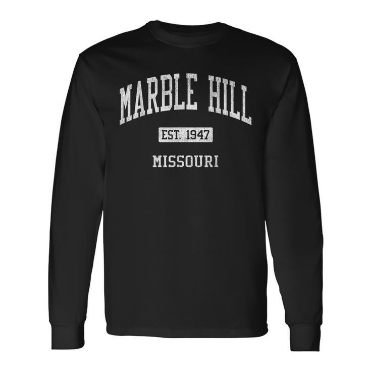 Marble Hill Missouri Mo Js04 Vintage Athletic Sports Long Sleeve T-Shirt