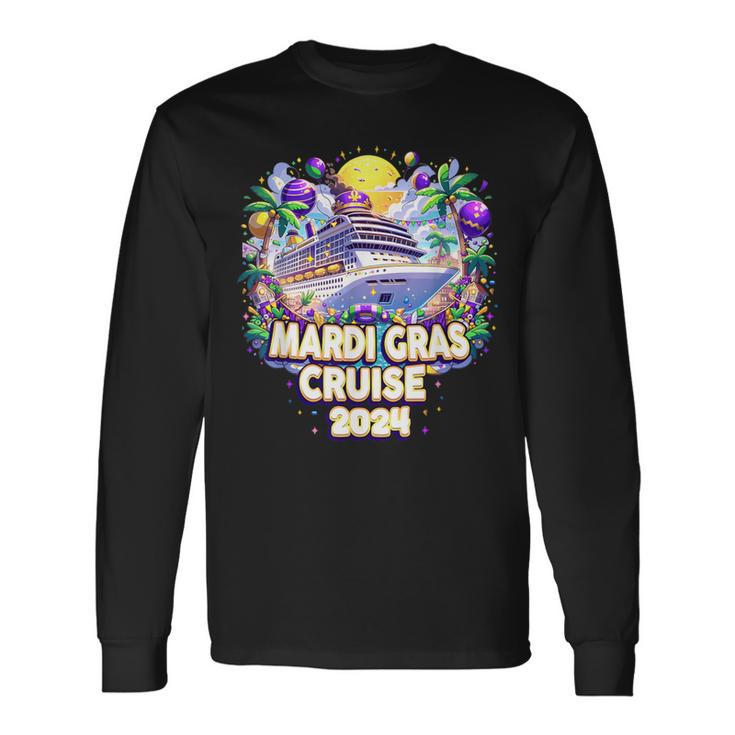 Mardi Gras Cruise 2024 Family Matching Trip New Orleans Men Long Sleeve T-Shirt