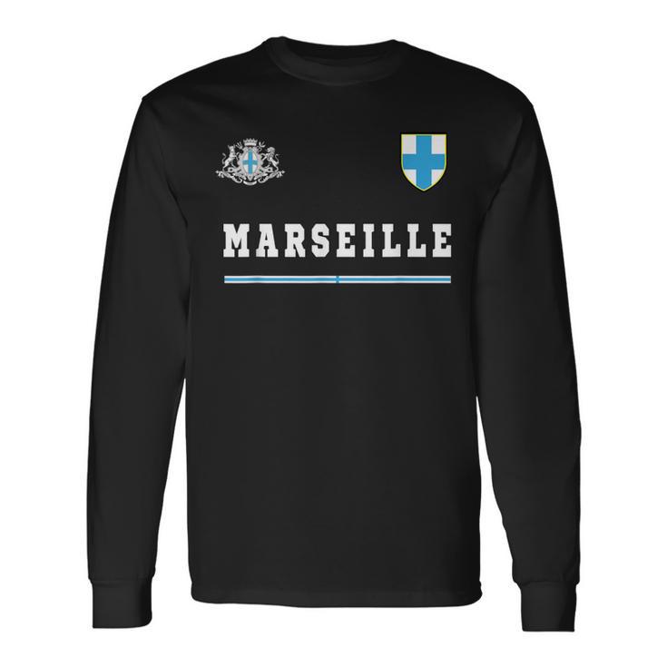 Marseille SportsSoccer Jersey Flag Football Long Sleeve T-Shirt