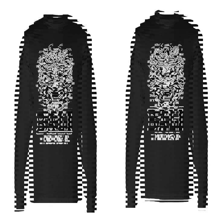 Máscara Barong Cultura Balinesa Bali Indonesia Camiseta de manga larga Ideas de regalos