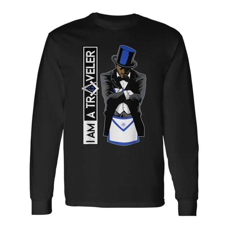 Masonic I Am A Traveler Freemason To The East Father's Day Long Sleeve T-Shirt Gifts ideas