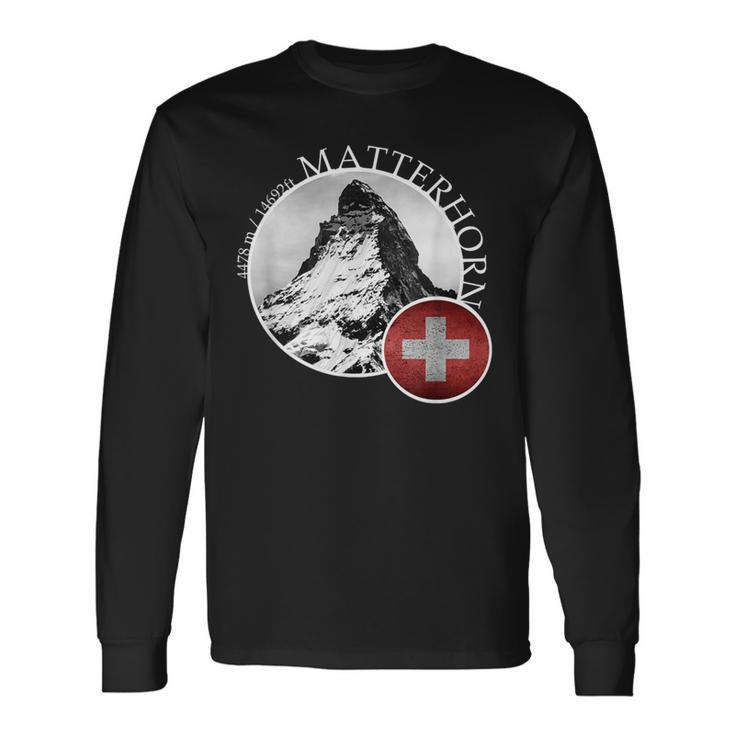 Matterhorn Zermatt Switzerland Alps Langarmshirts Geschenkideen