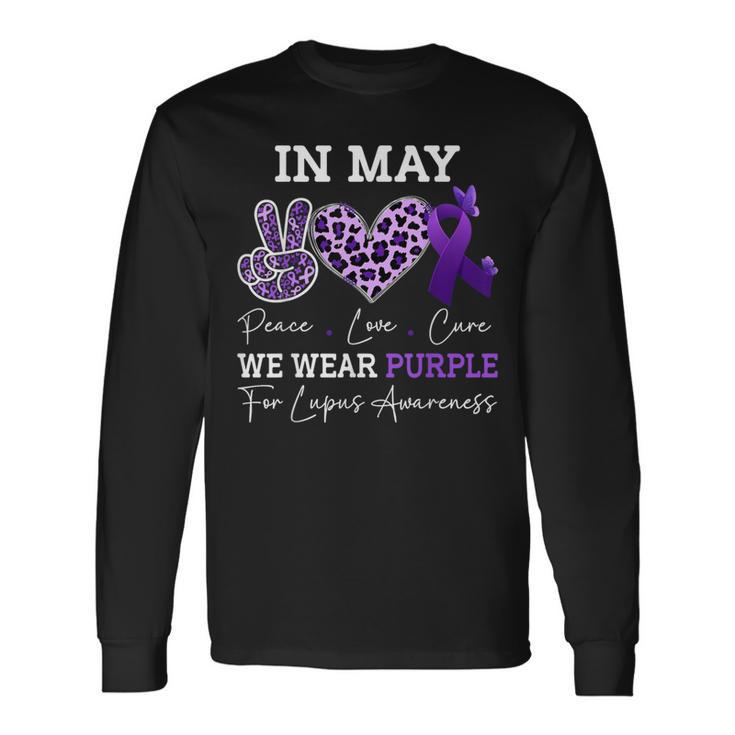 In May We Wear Purple Lupus Awareness Ribbon Purple Lupus Long Sleeve T-Shirt