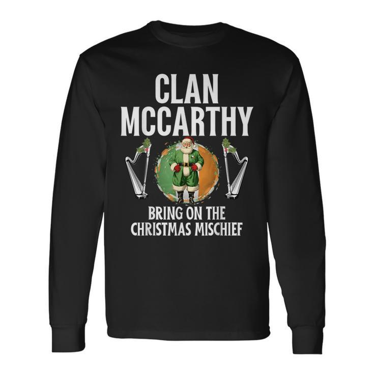 Mccarthy Clan Christmas Ireland Family Name Party Long Sleeve T-Shirt