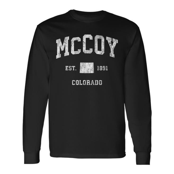 Mccoy Colorado Co Vintage Athletic Sports Long Sleeve T-Shirt