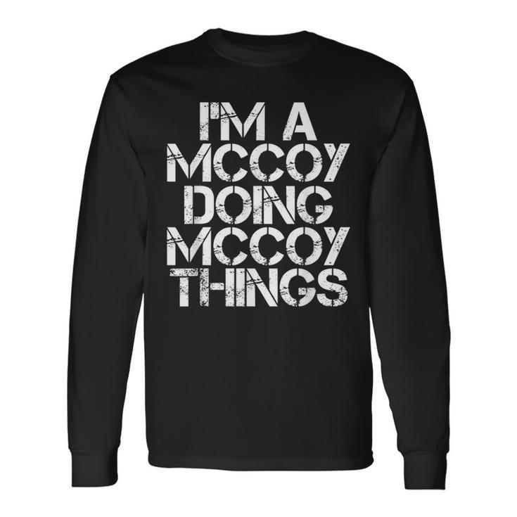 Mccoy Surname Family Tree Birthday Reunion Idea Long Sleeve T-Shirt