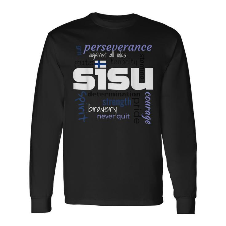 The Meaning Of Finnish Sisu Definition Novelty Long Sleeve T-Shirt