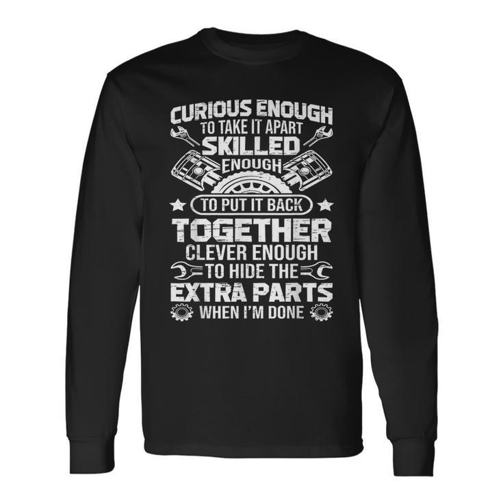 Mechanic Curious Car Auto Truck Mechanic Long Sleeve T-Shirt