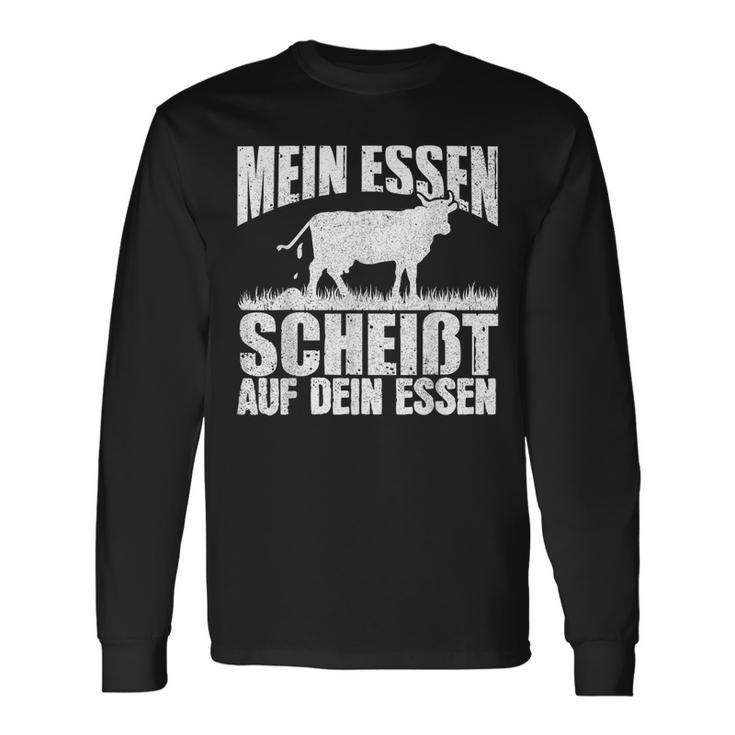 Mein Essen Scheißt Auf Dein Essen Fleischesser Griller Grill Langarmshirts Geschenkideen