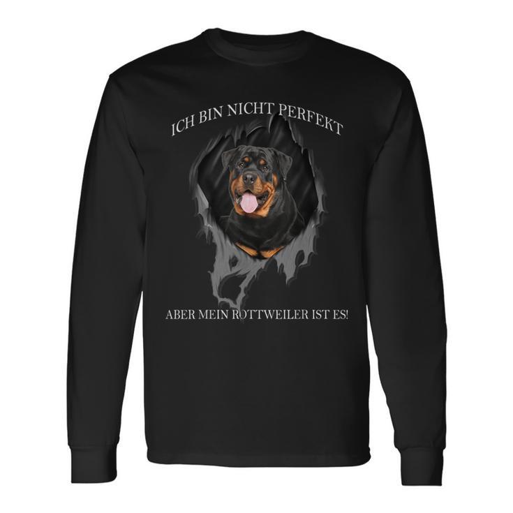 Mein Rottweiler Ist Perfekt Dog Langarmshirts Geschenkideen