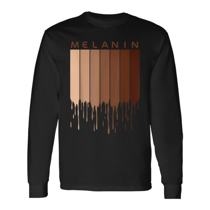 Melanin Black Beauty African American Afrocentric Long Sleeve T-Shirt