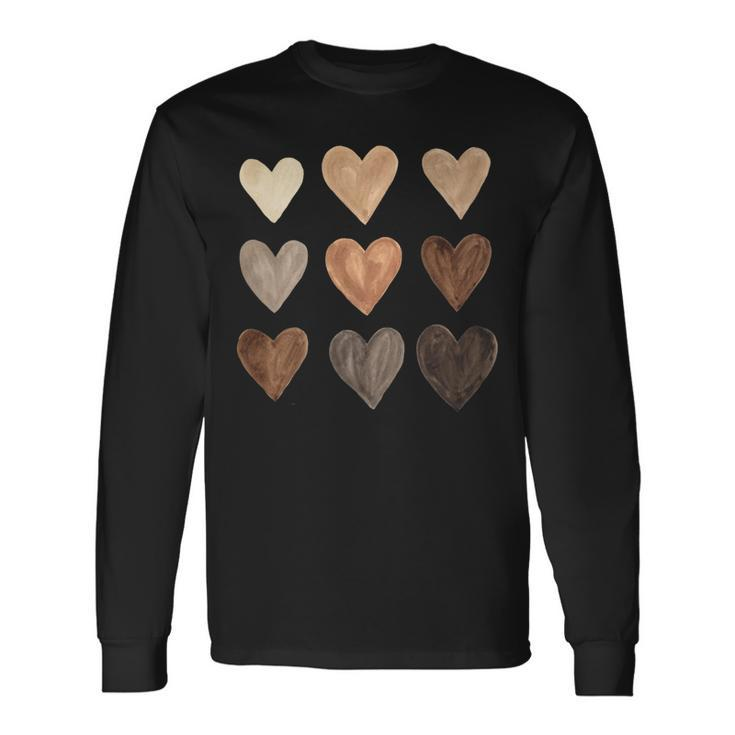 Melanin Hearts Social Justice Equality Unity Protest Long Sleeve T-Shirt