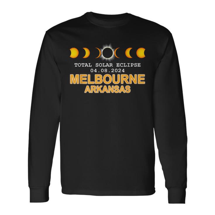 Melbourne Arkansas Total Solar Eclipse 2024 Long Sleeve T-Shirt