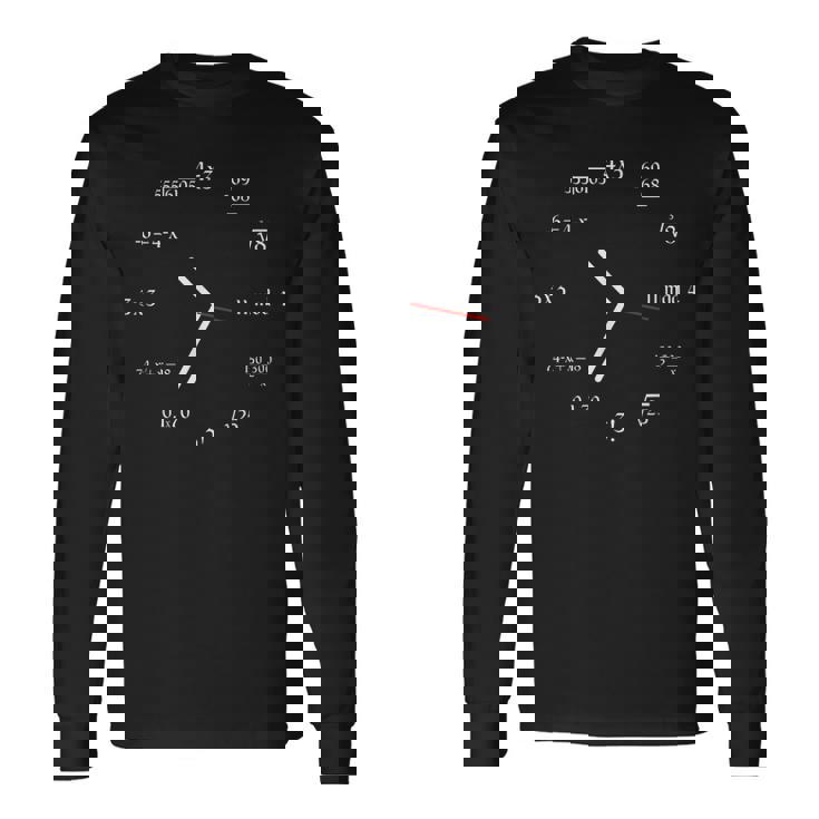 Meme Mathematics Meme Matemáticas Reloj Divertido Matemáticas Reloj Camiseta de manga larga