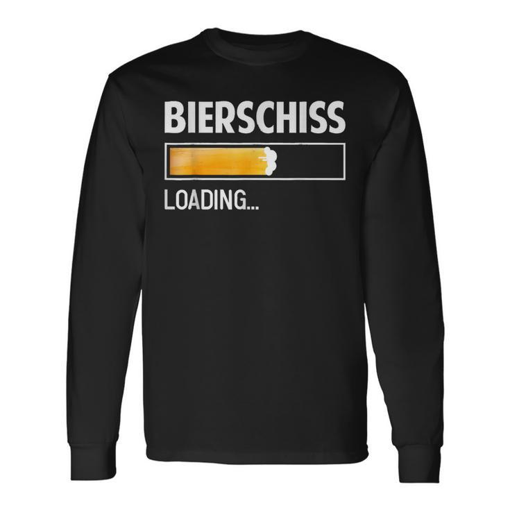 Men's Bierschiss Saufen Bier Malle Witz Saying Black Langarmshirts Geschenkideen