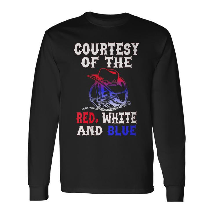 Men's Courtesy Red White And Blue Long Sleeve T-Shirt