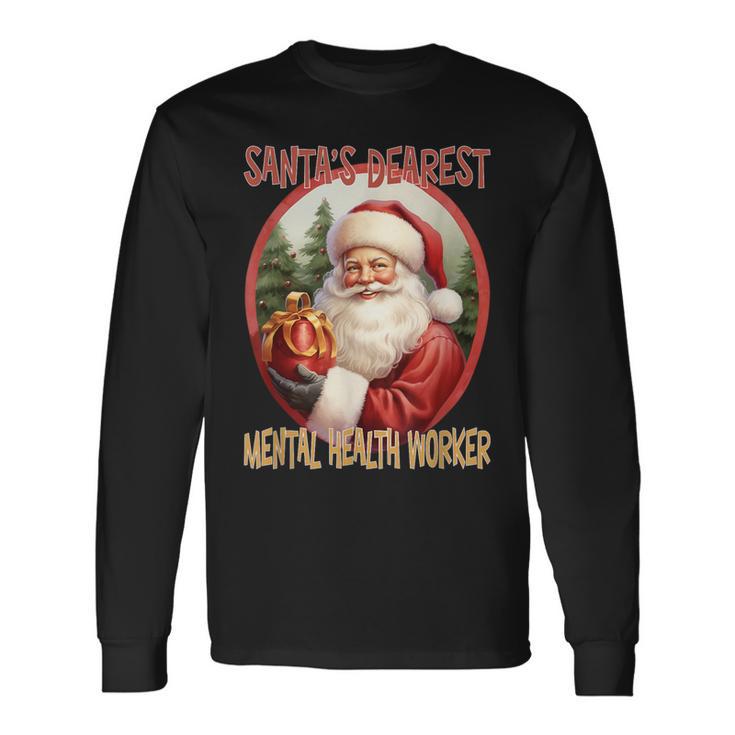 Mental Health Worker Christmas Holiday Love Xmas Long Sleeve T-Shirt