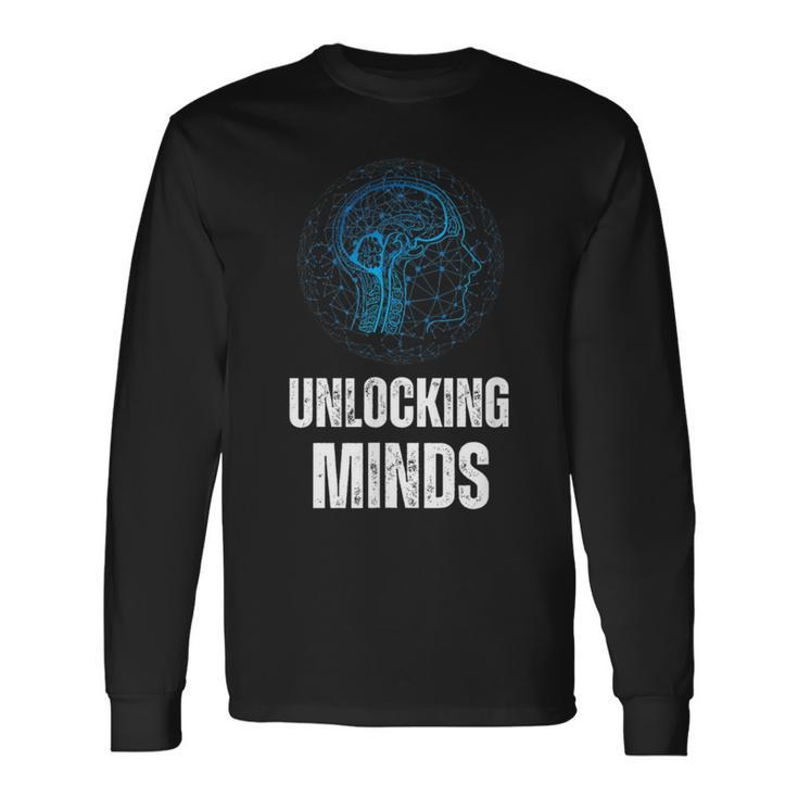 Mentalism Unlock Minds Mentalist Hypnotist Magician Long Sleeve T-Shirt