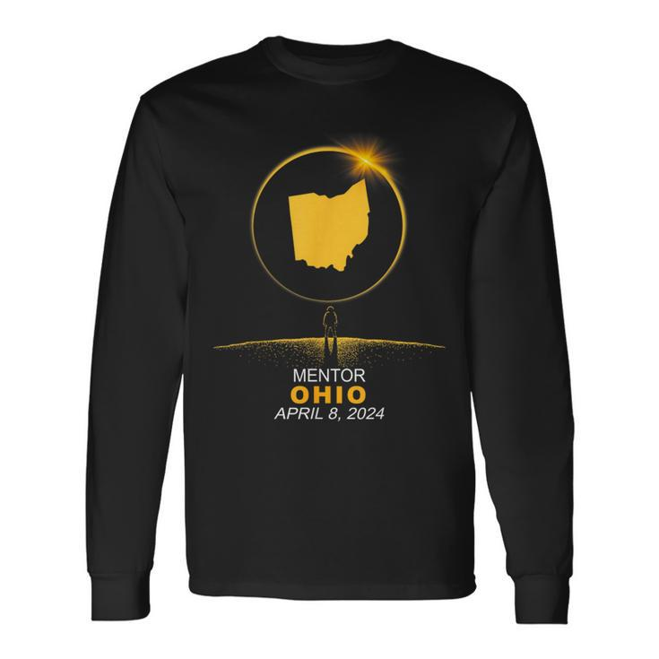 Mentor Ohio Total Solar Eclipse 2024 Long Sleeve T-Shirt