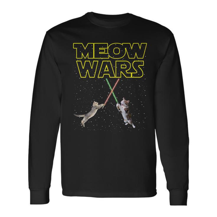 Meow Wars Cat For Cats Lovers Long Sleeve T-Shirt