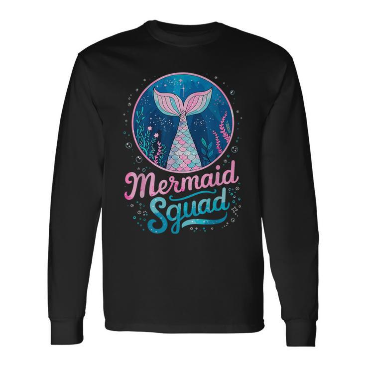 Mermaid Birthday Party Squad Of The Mermaid Long Sleeve T-Shirt Gifts ideas