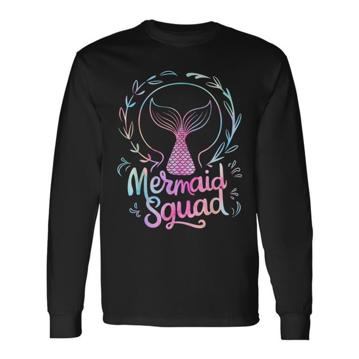 Mermaid Squad Of The Birthday Mermaid Long Sleeve T-Shirt