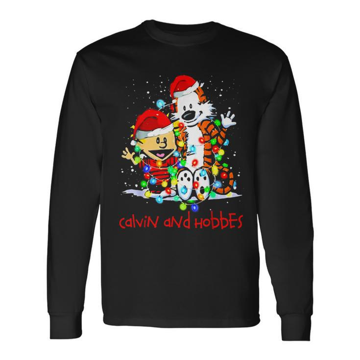 Merry Christmas Calvins And Arts Comics Hobbes For Fans Long Sleeve T-Shirt