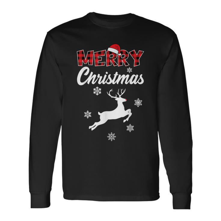 Merry Christmas Rudolph Reindeer Xmas Long Sleeve T-Shirt