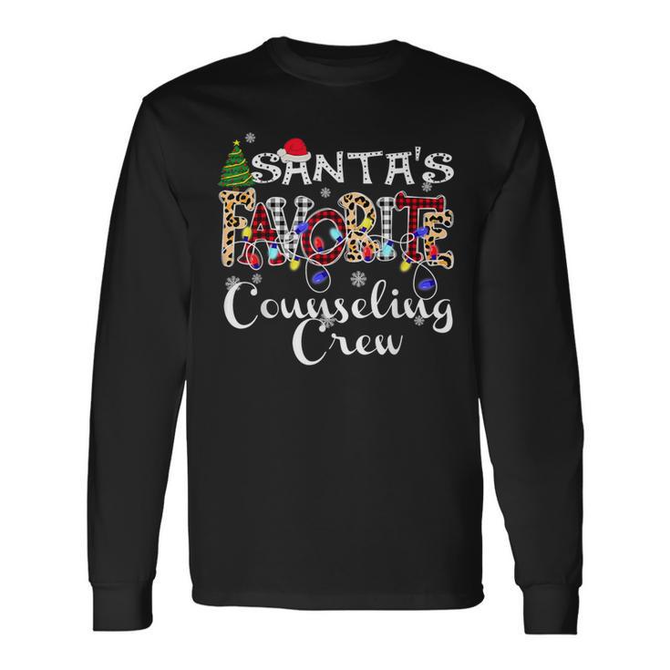 Merry Christmas Santa's Favorite Counseling Crew Long Sleeve T-Shirt