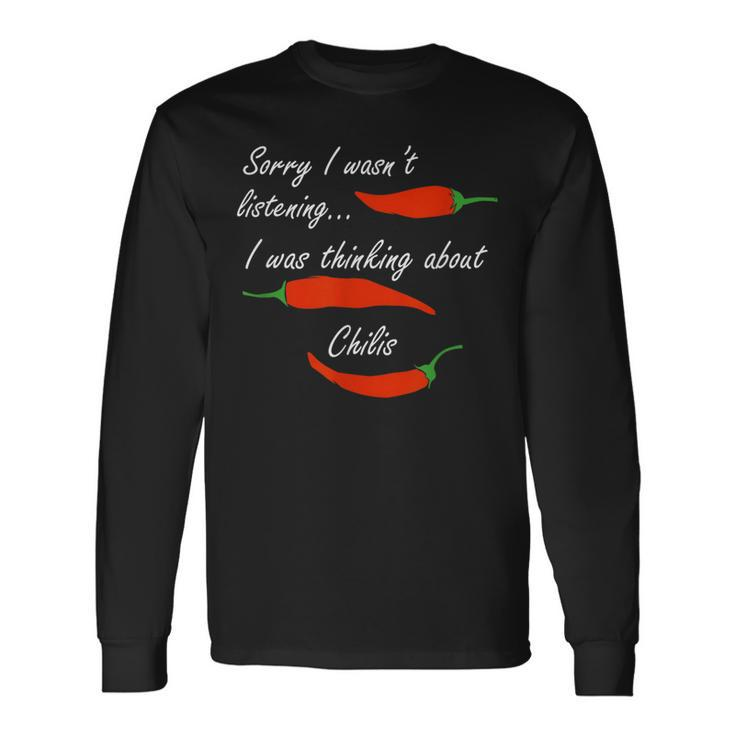 Mexican Food Chilis Saying Pepper Long Sleeve T-Shirt