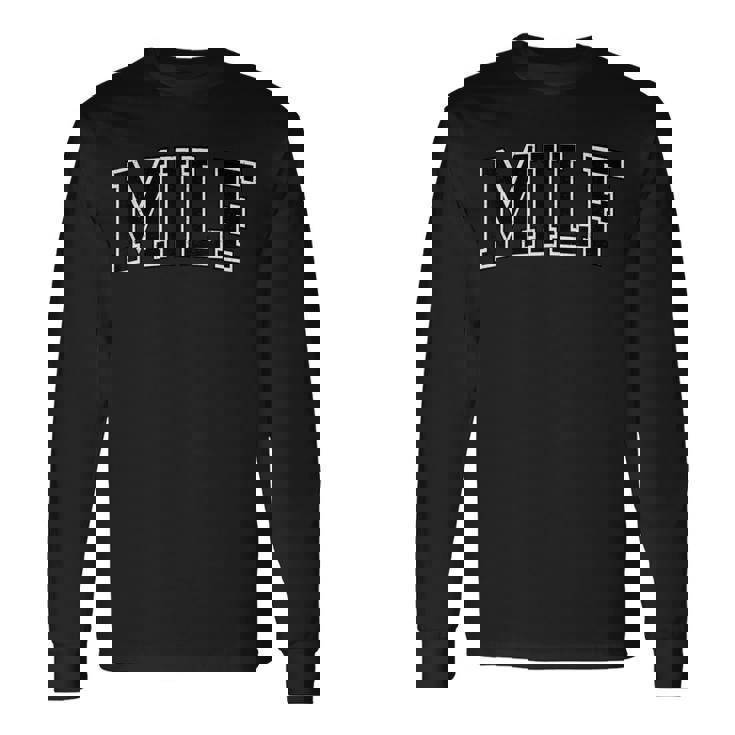 Milfarsity Atlético Estilo Deportes Madre Camiseta de manga larga