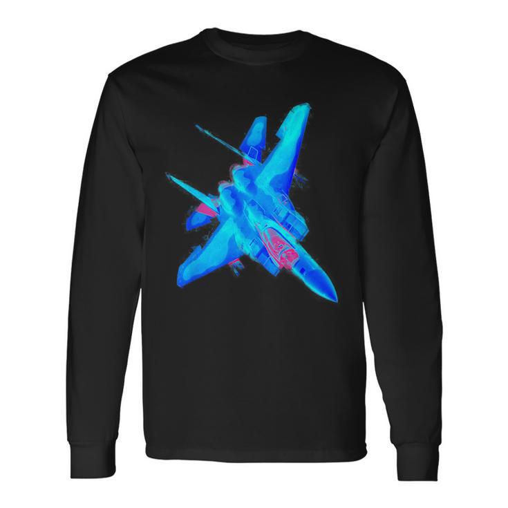 Military's Jet Fighters Aircraft Plane F22 Raptor Long Sleeve T-Shirt