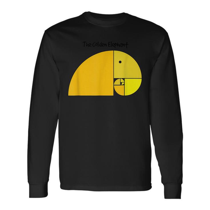 Minimalistisches Geometrisches Elefanten-Design Unisex Langarmshirts, Stilvolles Mode-Tee Geschenkideen