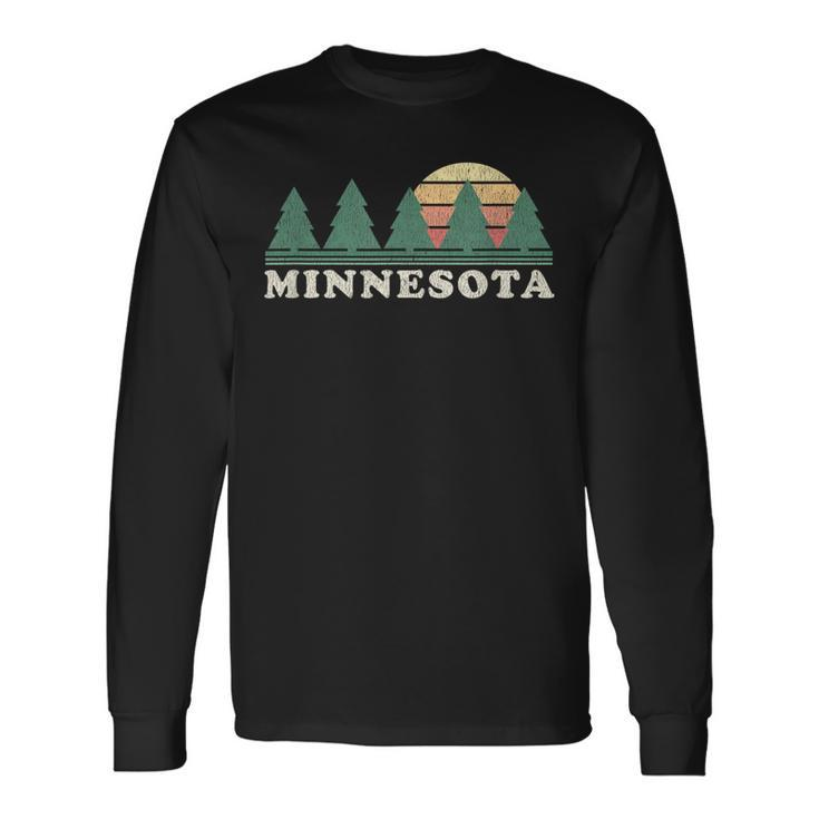 Minnesota Mn Vintage Graphic Retro 70S Long Sleeve T-Shirt