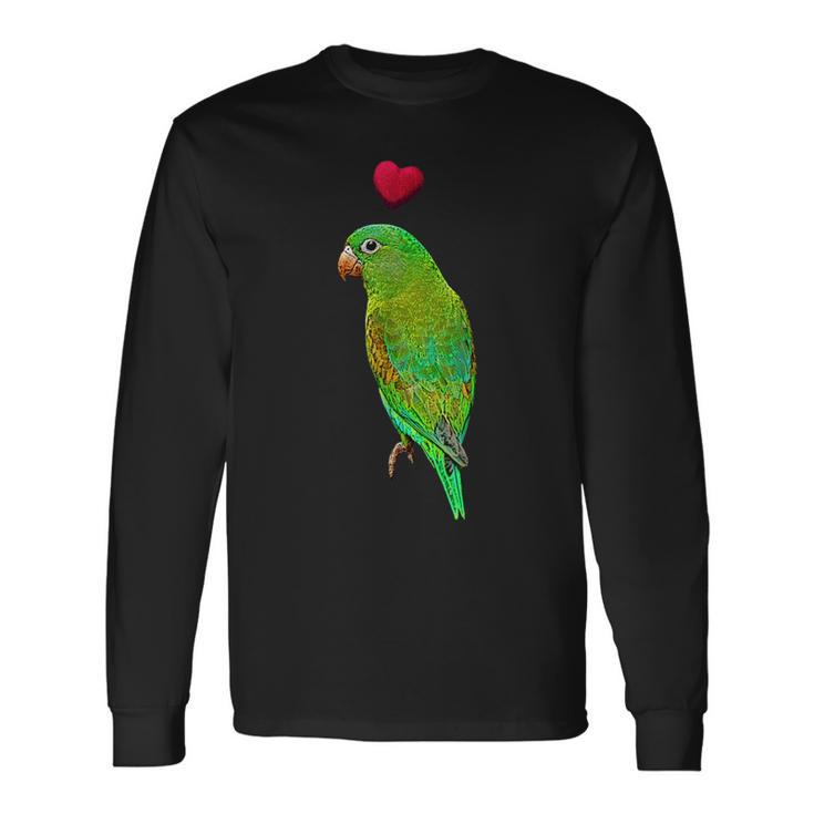 Mit Papagei Und Herz Colourful Parrot Motif Langarmshirts Geschenkideen