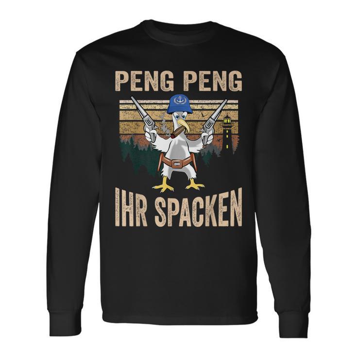 Moinsen Moin Peng Peng Her Spacken Moin Moin Seagull Digga Langarmshirts Geschenkideen