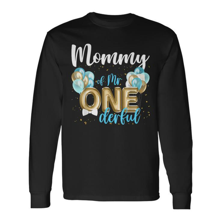 Mommy Of Mr Onederful 1St Birthday First One-Derful Matching Long Sleeve T-Shirt