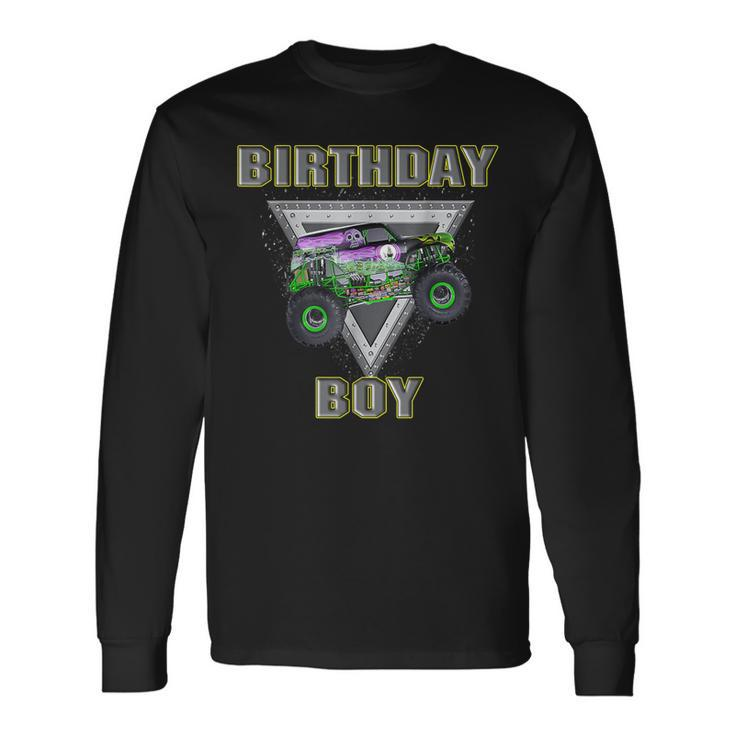 Monster Truck Birthday Boy Monster Truck Are My Jam Lovers Long Sleeve T-Shirt