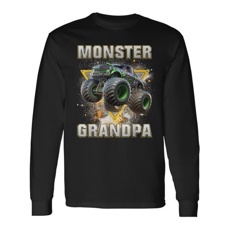 Monster Truck Are My Jam Monster Truck Grandpa Long Sleeve T-Shirt