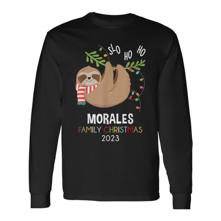 Morales Family Name Morales Family Christmas Long Sleeve T-Shirt Gifts ideas
