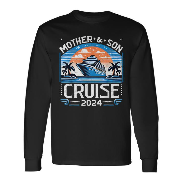 Mother And Son Cruise 2024 Family Vacation 2024 Long Sleeve T-Shirt