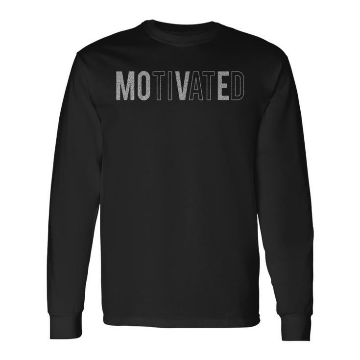 Motivated Move Silver Foil Across Chest Long Sleeve T-Shirt