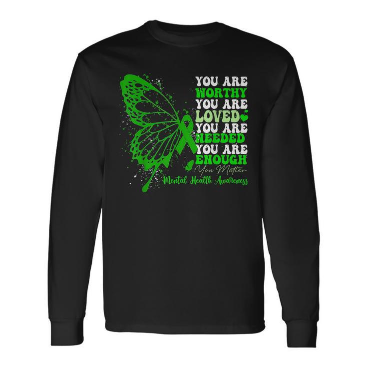 Motivational Support Warrior Mental Health Awareness Long Sleeve T-Shirt