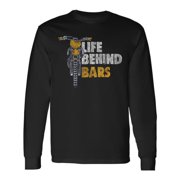 Motocross Life Behind Dirt Bike Bars Dirt Bike Long Sleeve T-Shirt